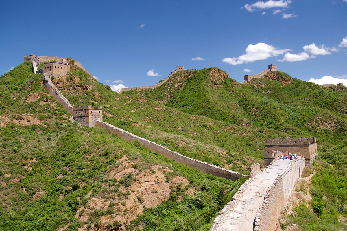 Views of the east side of the Great Wall at Jinshanling.